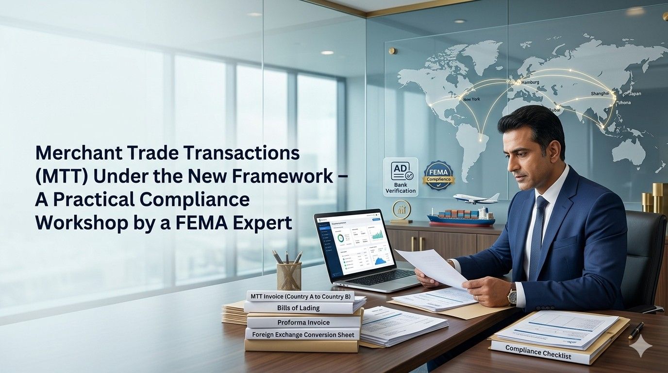 Merchant Trade Transactions (MTT) under the New Framework – A Practical Compliance Workshop by a FEMA Expert